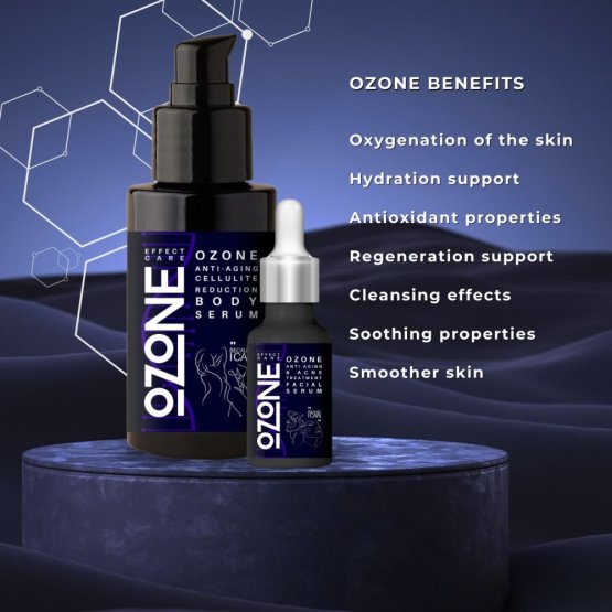 Luxusní dárková sada ozonovaných sér s kosmetickou taškou